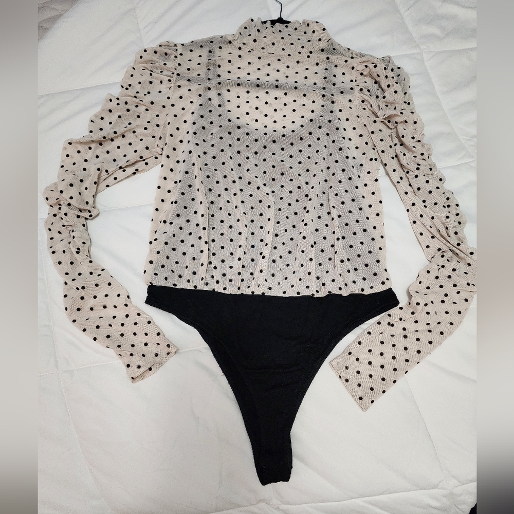Polka Dot Long Sleeve Bodysuit